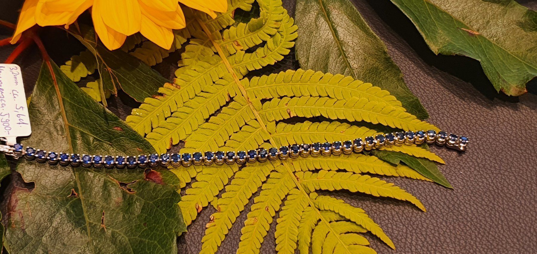 Bracelets: Tennis Bracelet 42 wunderschöne Saphir – Neuf (Voir description) à Unterägeri par Altgoldschmuck 2