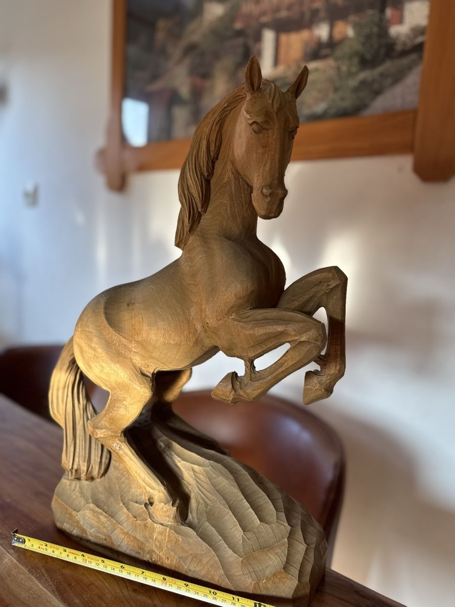 Articoli in legno: Holzfigur Pferd handgeschnitzt ca. 55x35 cm wunderschöne – Usato da Morges venduto da SevArt 4
