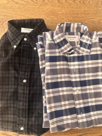 Thom Browne Flannel Shirts - Set of Two - Size Medium