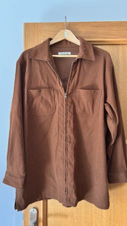 Leisure Plus Zip Shirt braun mit kleinem Defekt