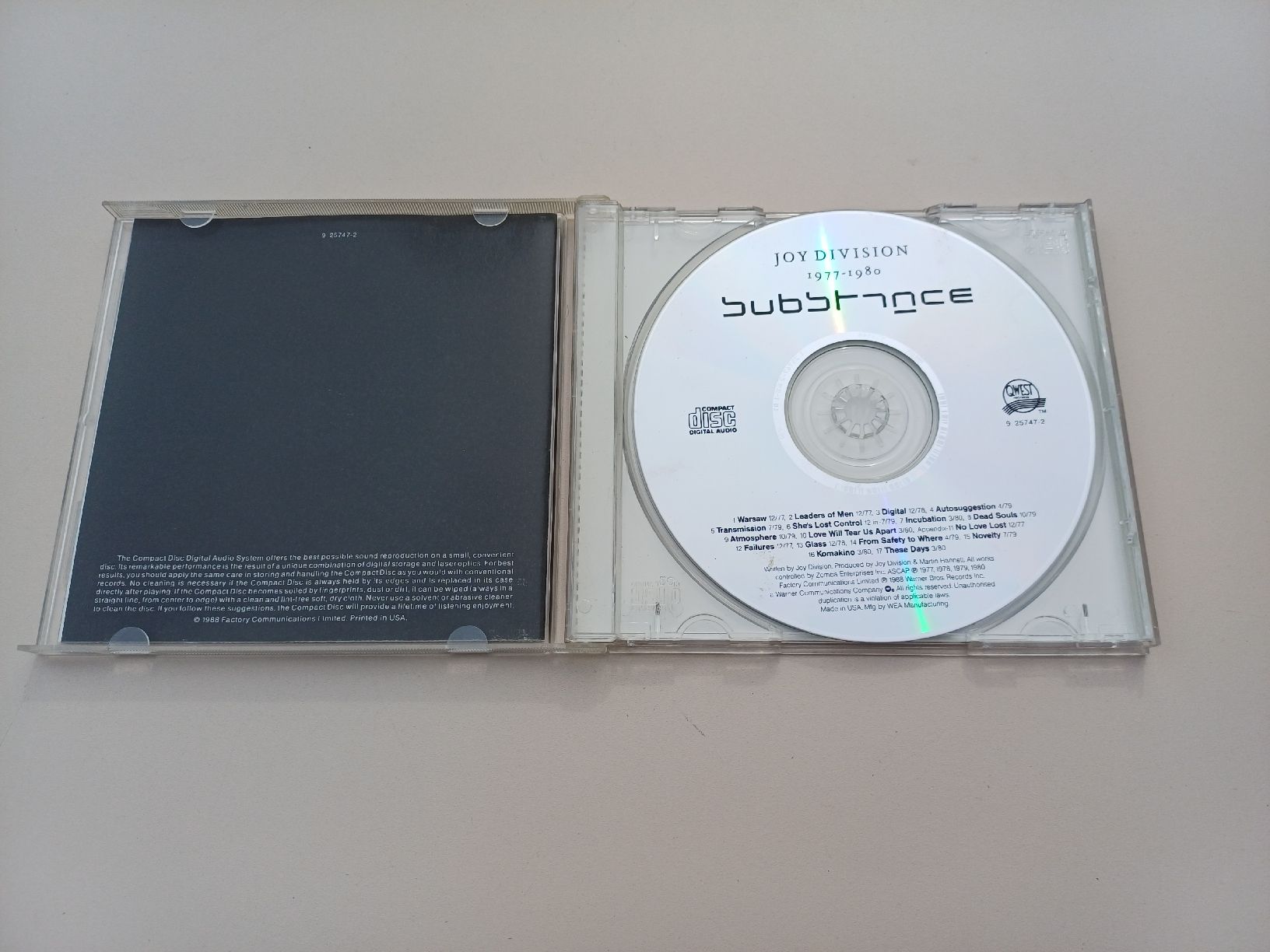 CD: Joy Division 1977-1980 "Substance" CD – Usato da Begnins venduto da Drastic-Sound 2