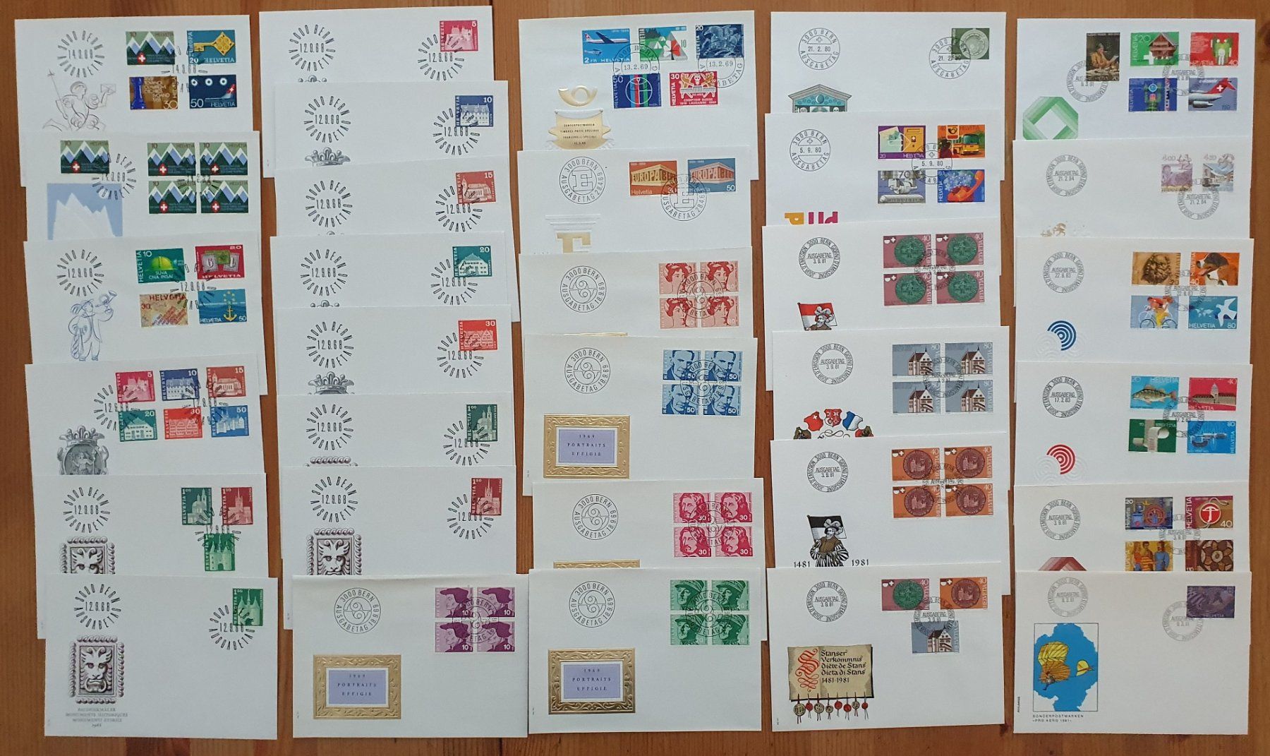 Tutti i francobolli: Schweiz: 900 verschiedene FDC 1960 - 2010 – Usato da Dällikon venduto da Minita 9
