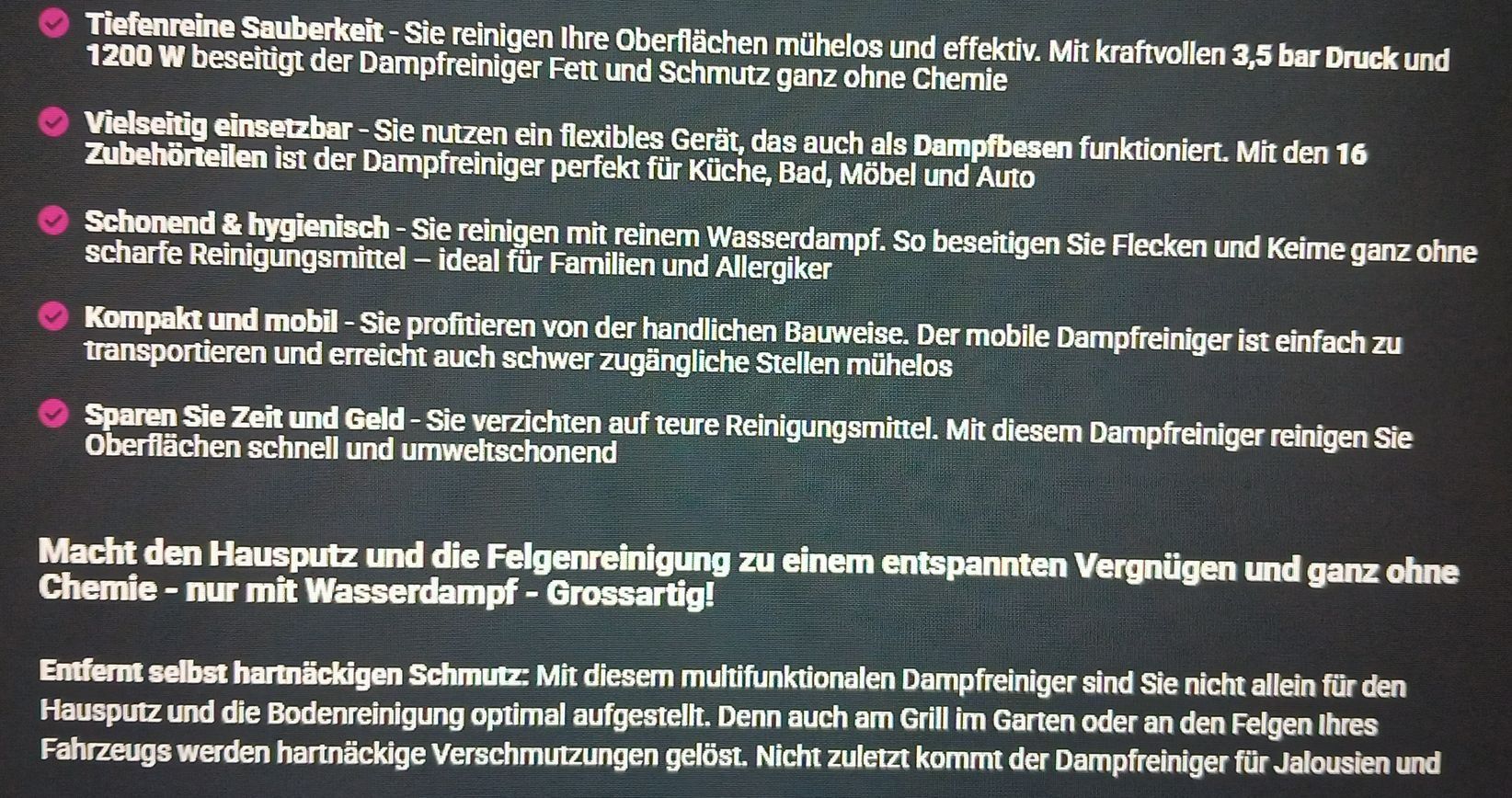 Pulitori a vapore: Dampfgerät – Usato da Kerzers venduto da Lacky88 2