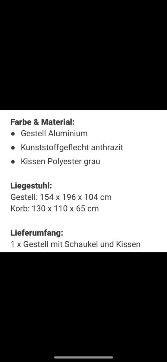 Gartenhängesitze: Hängeschaukel – Neu (gemäss Beschreibung) aus Oberhofen Thun'see von rok_g62m 1