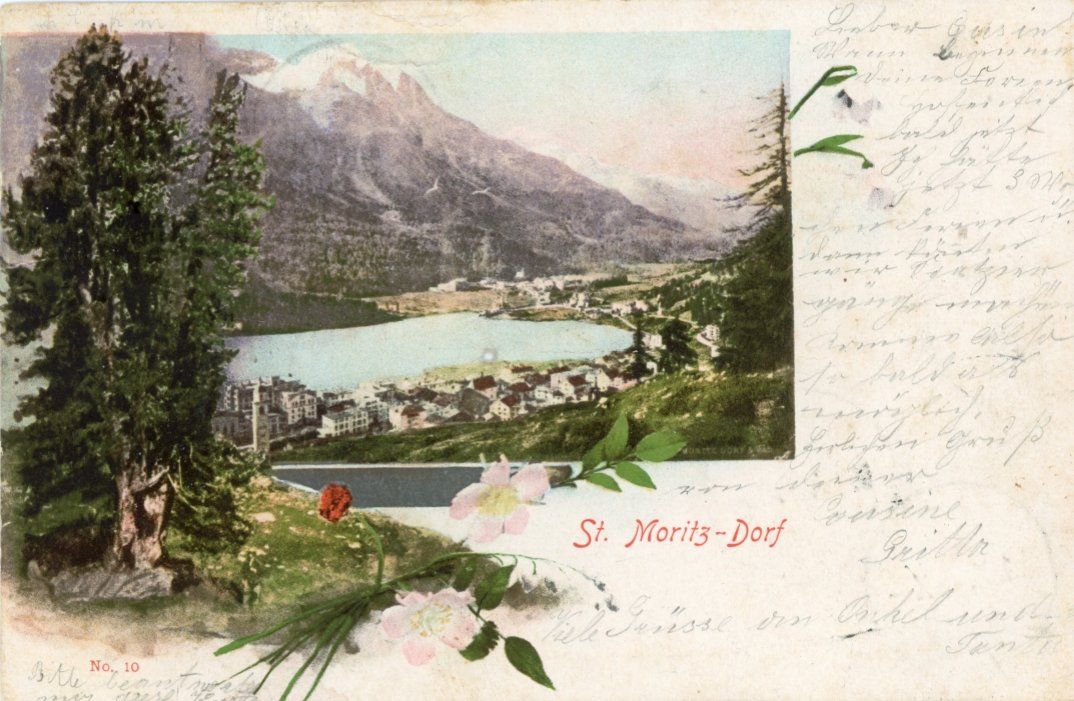 Cartoline postali: St. Moritz - Dorf   GR      um 1899 – Usato da Brig venduto da Valcards54