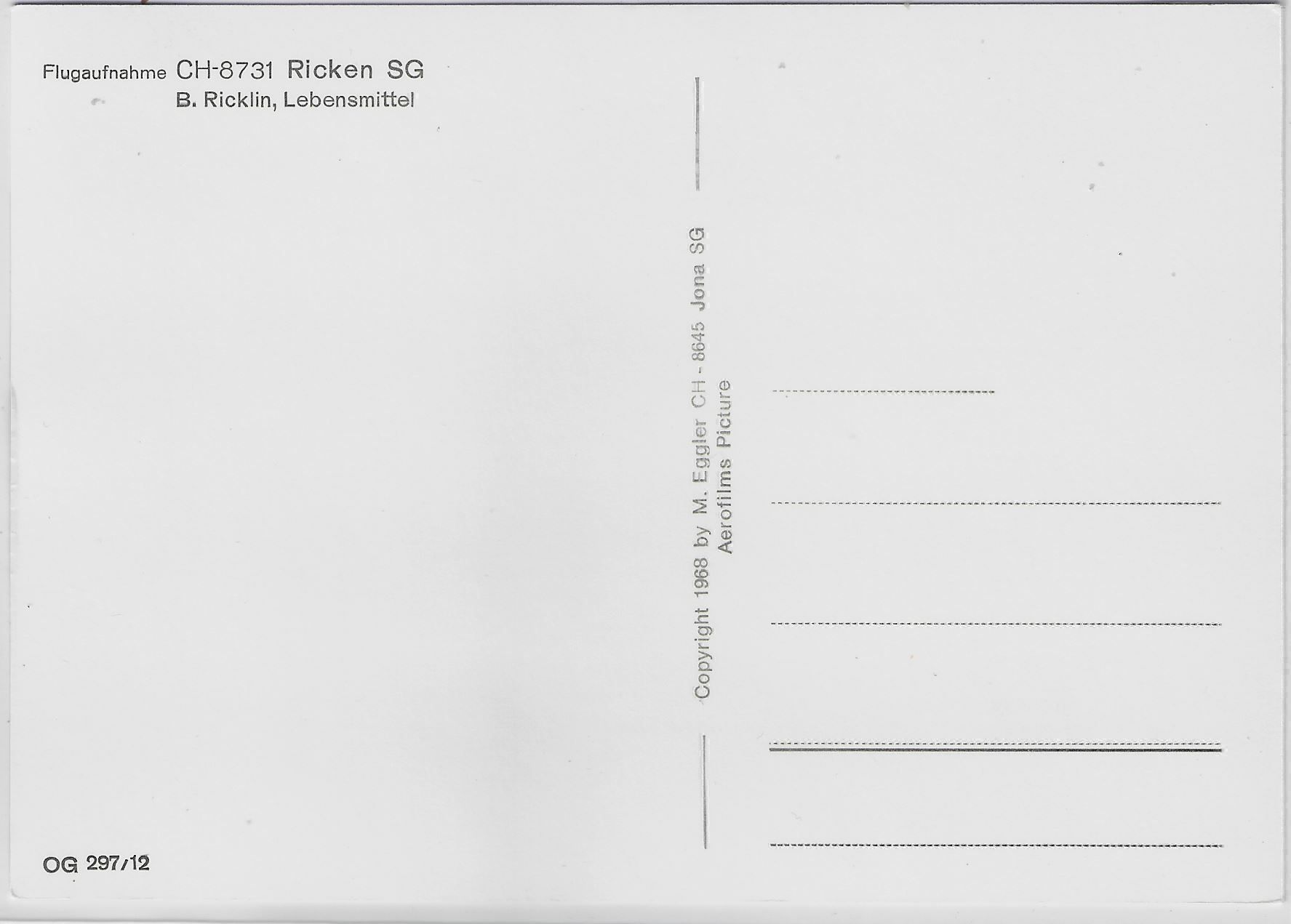 Cartoline postali: Flugaufnahme Ricken SG – Antico da Ettingen venduto da Kartenplanet 1