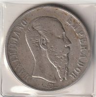 Mexico 1 Peso Maximiliano 1866