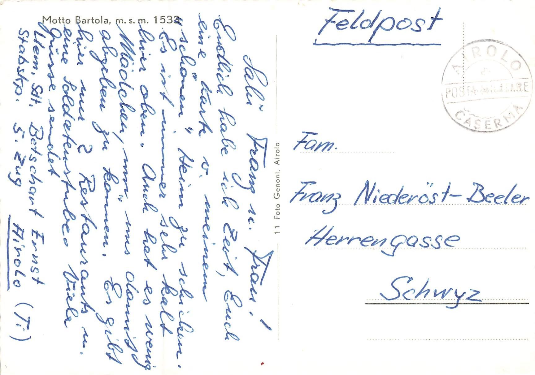 Cartes postales: Motto Bartola – D'occasion à Schwyz par Seffi56 1