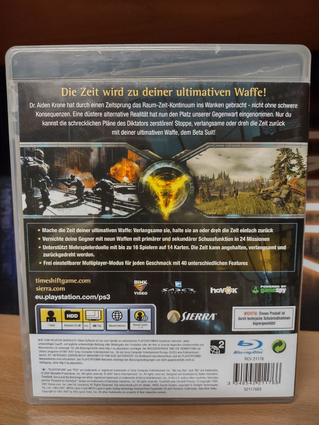 Sony Giochi: TimeShift PS3: Voyage temporel et Action! – Usato da fribourg venduto da GameSpot 1