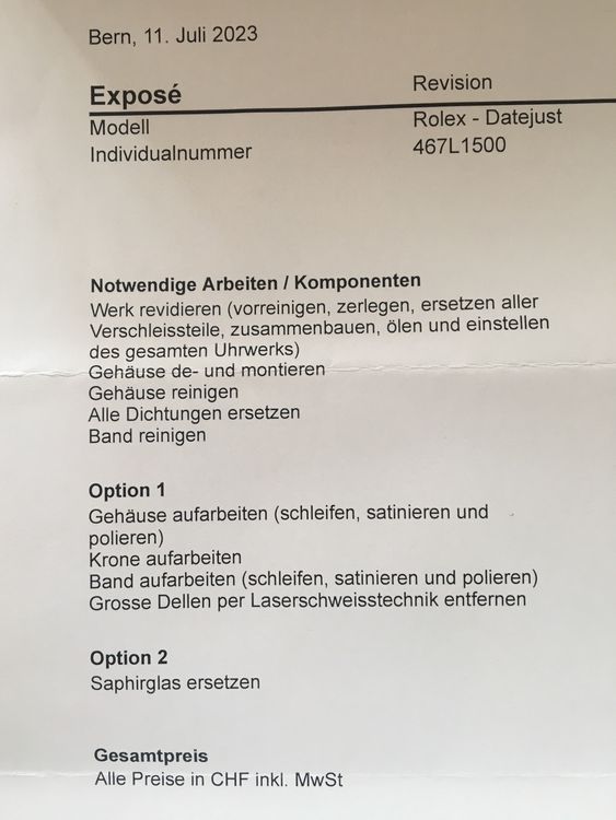 Rolex Oyster Perpetual Datejust 31mm (Gebraucht) in Thun für CHF