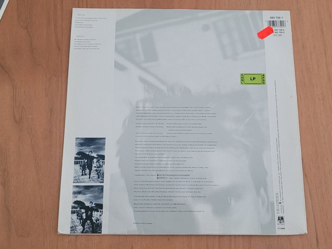 Schallplatten: LP  Sting – Gebraucht aus Martigny von MZ-67 1
