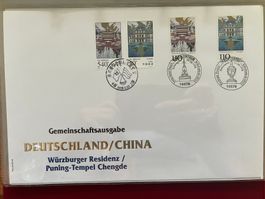 China/Deutschlan Gemeinschaftsausgabe  Midibrief 1998 (S105)