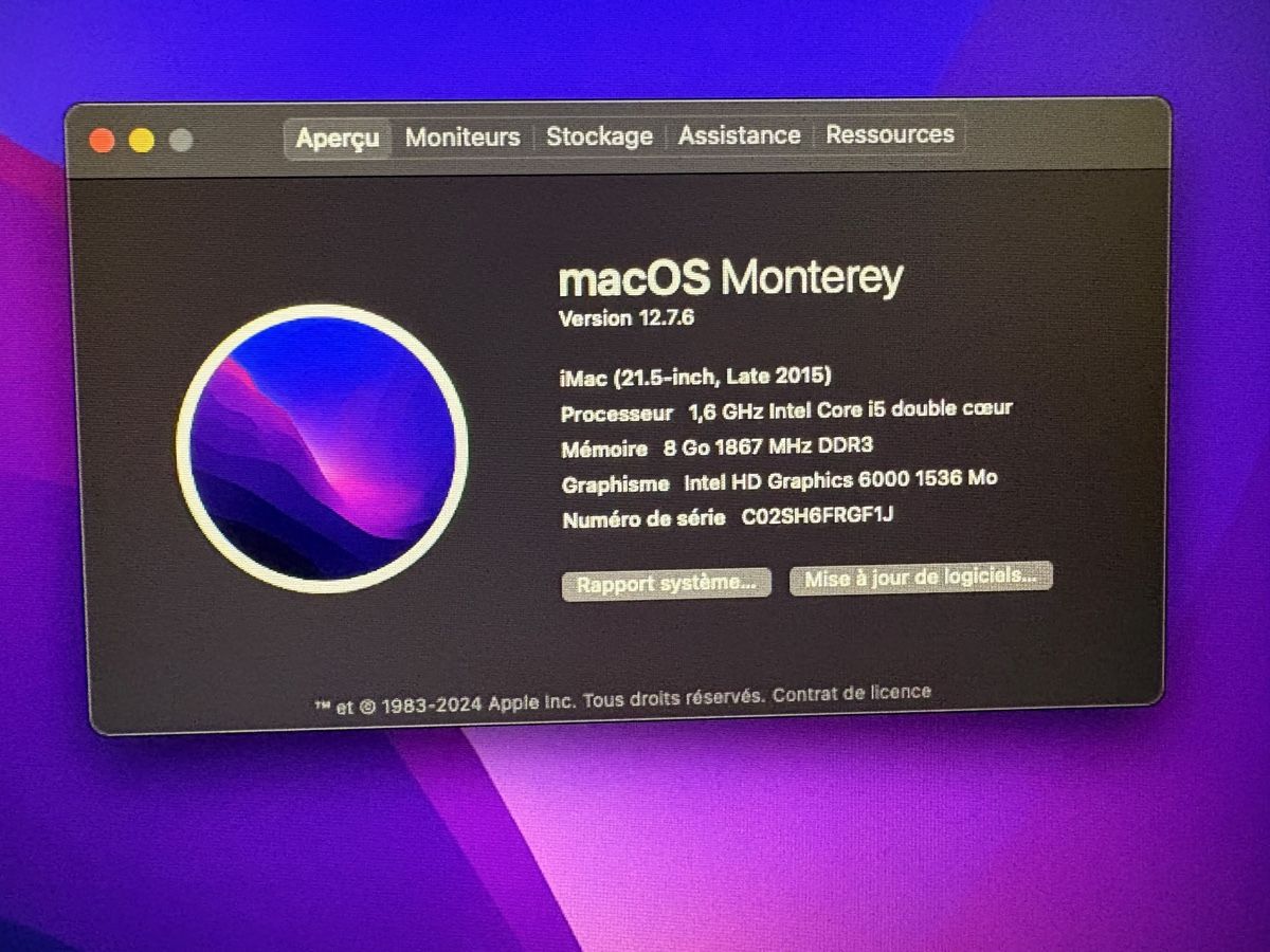 Apple PC: iMac 21,5 pouce 2015 – Usato da Mont-sur-Lausanne venduto da Carolaneloisel 3