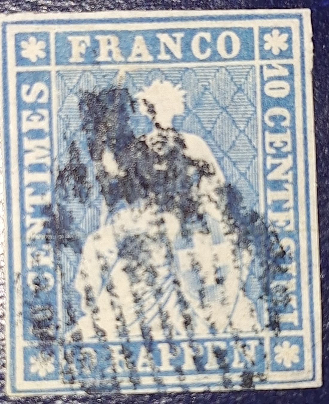 Tutti i francobolli: Strubel 23A3 mit Befund Kat. 110.- – Usato da Balgach venduto da SIMEON27