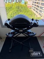Weber Q1000 Gas BBQ + Original Stand + Plate + 3 Cylinders