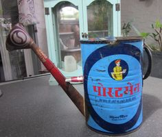 Deko Upcycling Giesskanne "Postman" Indien aus Blechdose