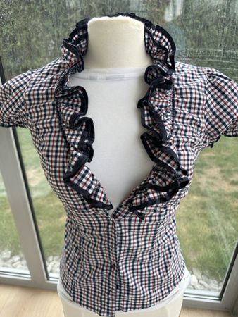 Bluse Dirndl S kariert neu