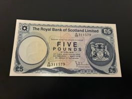 Scotland 5 Pounds 1979 bankfrisch 