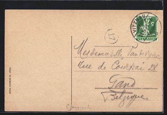 Cartoline postali: Rigi-Kulm, Aussichtsplattform mit Glärn – Usato da Berlin venduto da bartko-reher 1