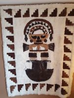 Tapis artisanal du Pérou, authentique en alpaga 2mx1.65