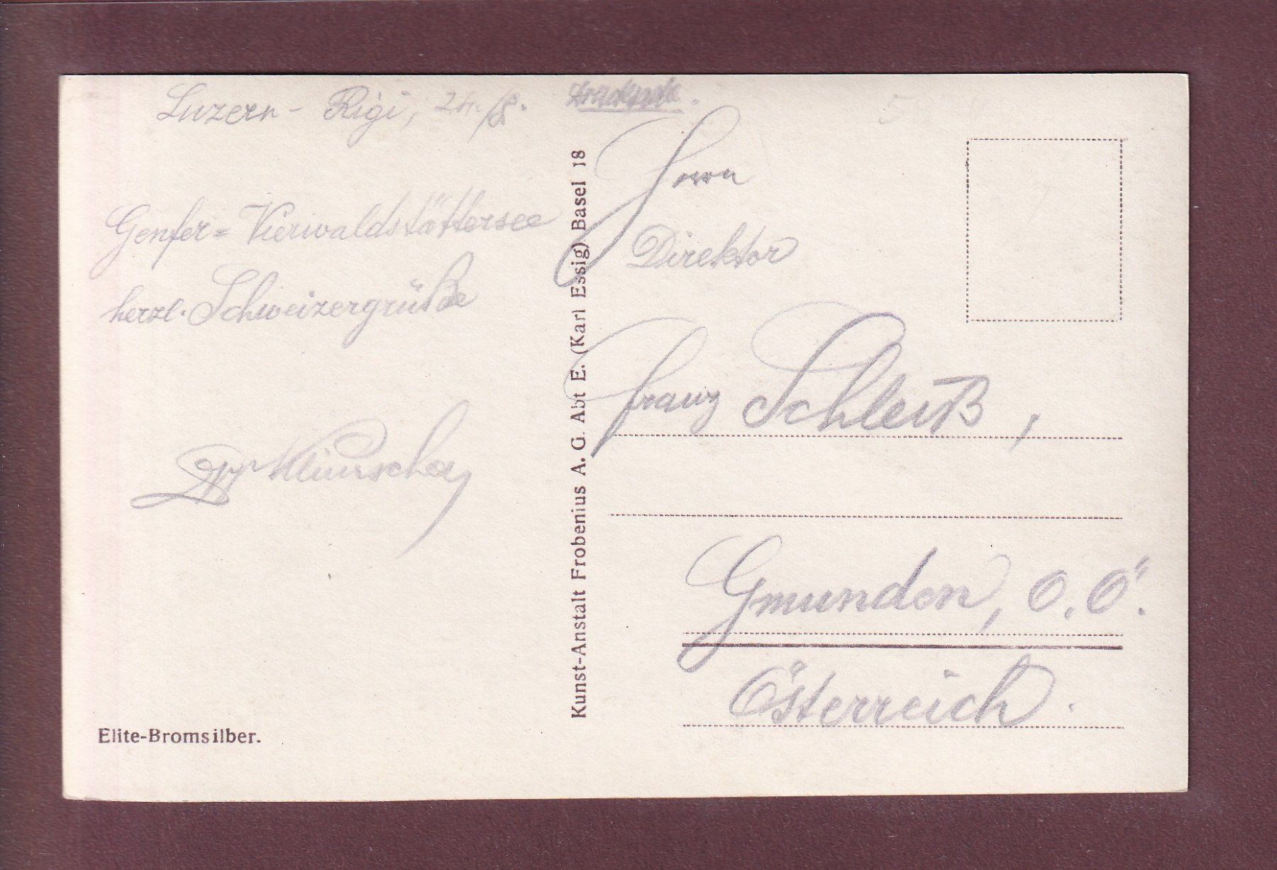 Cartoline postali: LUZERN vom Gütsch aus – Usato da Pully venduto da nicecards 1