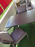 Balkontisch mit 2 Stühlen, wetterfest, ideal für den Sommer