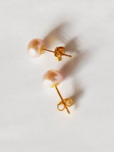 Orecchini pendenti & Orecchini a lobo: Perlen Ohrstecker Silber 925 vergoldet – Nuovo e nell'imballaggio originale da Winistorf venduto da acreativ4 1