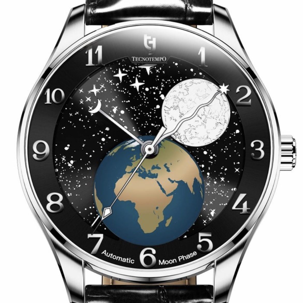 Orologi: Watch Tecnotempo - Automatic "Eclipse" Moon Phase – Nuovo e nell'imballaggio originale da Winterthur venduto da ArteRoma