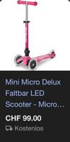 Mini Micro Deluxe LED Scooter Pink - Top Zustand!
