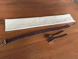 Daniel Swarovski set - bracelet/necklace plus earrings