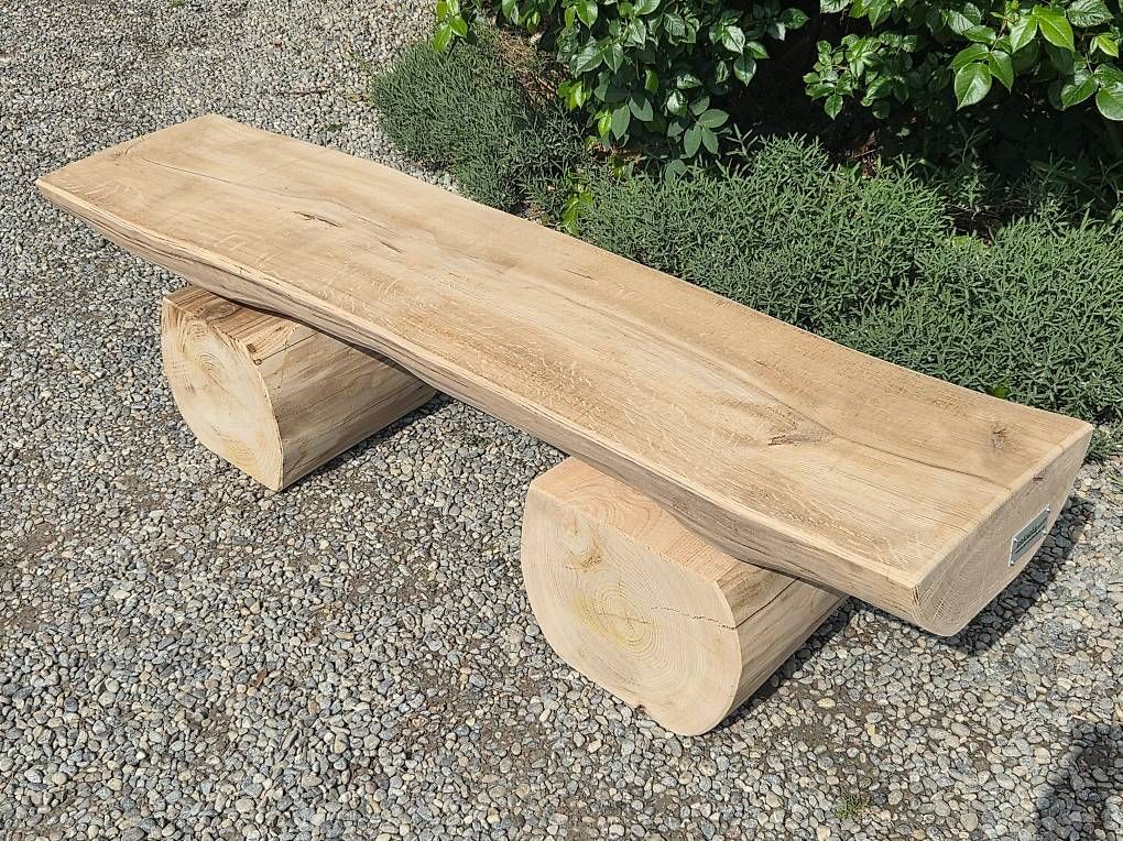 Panchine: massive Rundholzbank aus Eiche – Usato da Mettendorf TG venduto da 892421 1