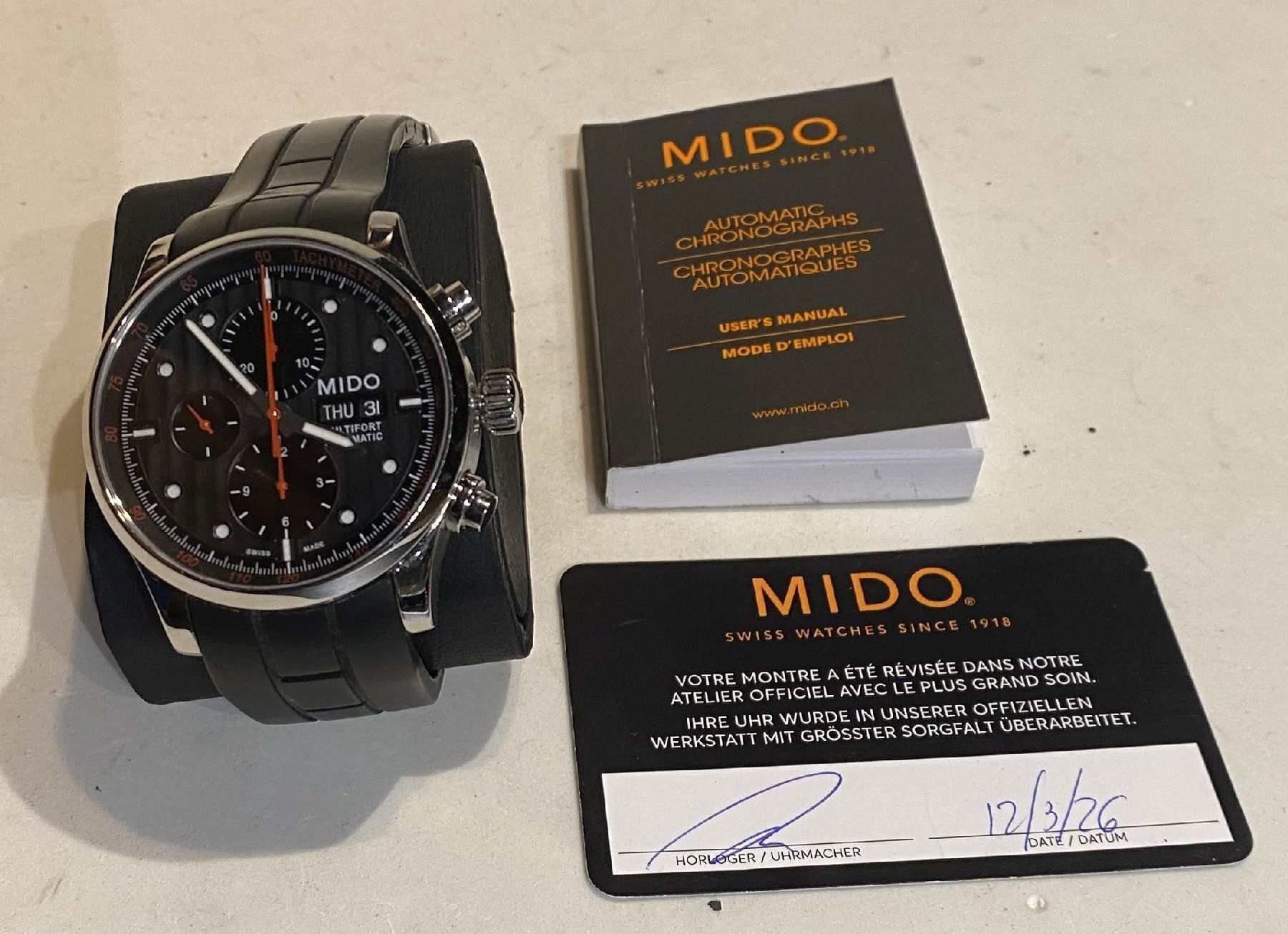 Mido Uhren: MIDO Multifort Automatic Chronograph in OVP – Gebraucht aus Sonceboz-Sombeval von Decolove 1