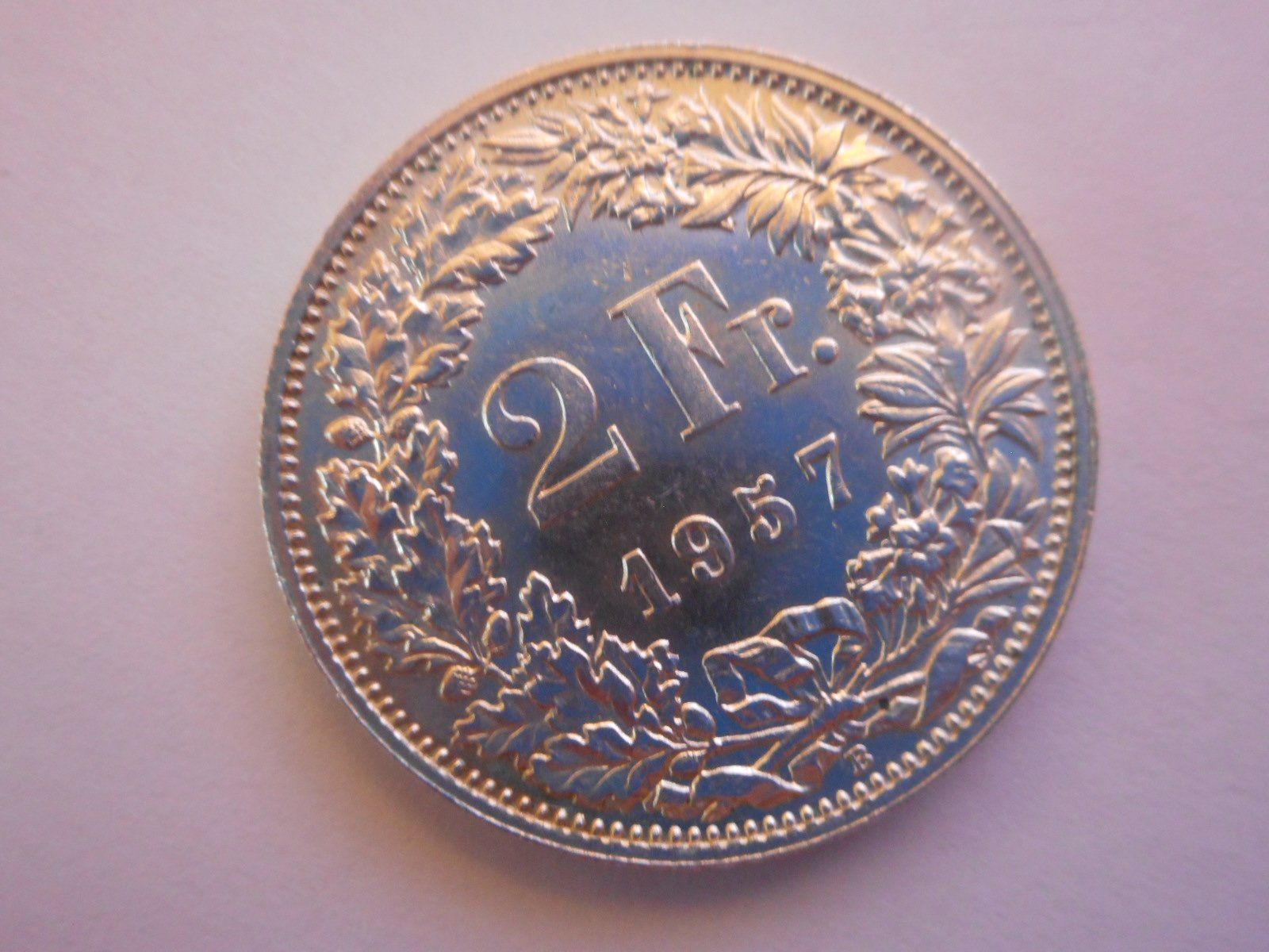 Alle Münzen: 2 Fr. 1957 silber  unz/ stgl – Neu (gemäss Beschreibung) aus Kriegstetten von pizlad2010 1