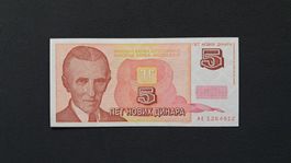Serbien SCG 5 Novi Dinara 1994 Unc