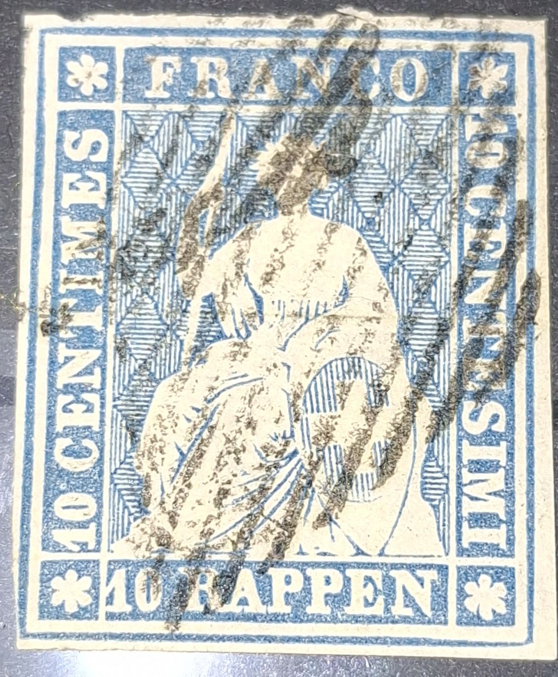 Tous les timbres: Strubel 23A3 mit Befund kat. 110.- – D'occasion à Balgach par SIMEON27