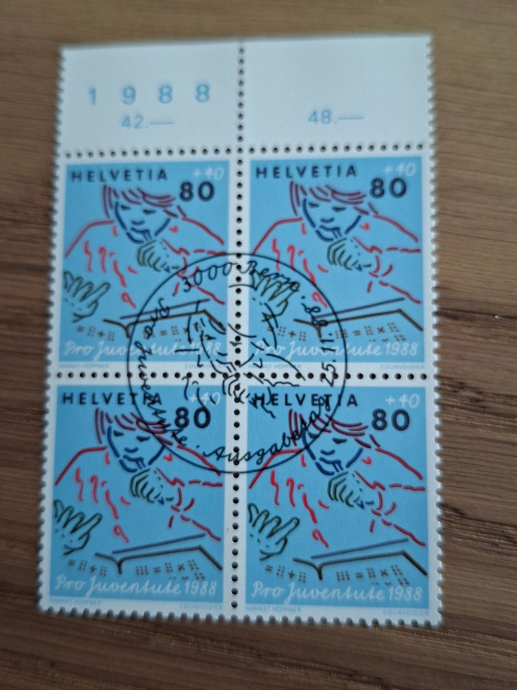 Tutti i francobolli: 4er Blocks: Pro Juventute 1988 – Nuovo (secondo la descrizione) da Hinterkappelen venduto da 1399 6