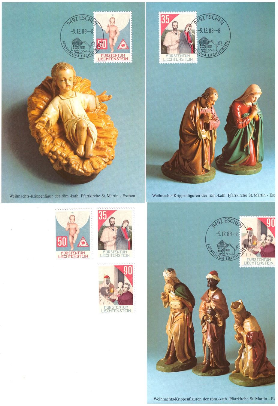Tutti i francobolli: FL: Weihnachten 1988 – Usato da Wittenwil venduto da Khunruedi