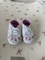 Baby Shoes White with Floral Embroidery Size 20