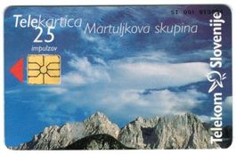 Telefonkarte Slowenien Chip-091A Berglandschaft Chip Gem1