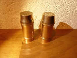 Antikes Pfeffer Salzstreuer Set Messing wertig
