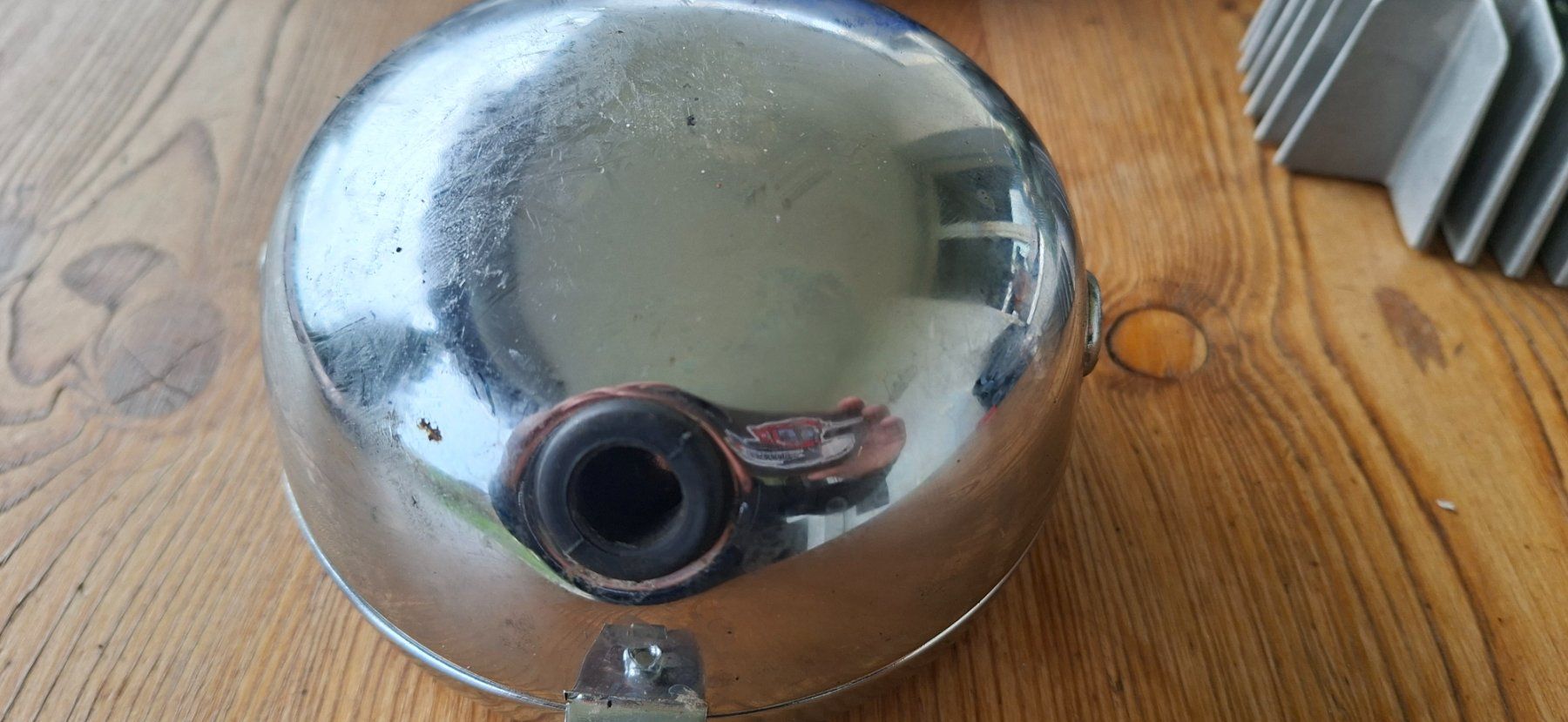 Lampade: Töffli Lampe Oldtimer Chrom Scheinwerfer Vintage Style – Usato da Buttisholz venduto da zih_w57z 1