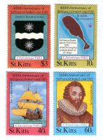 Briefmarken "Schiffe. Francis Drake". St. Kitts.