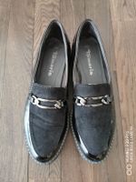 Tamaris LOAFER LACK/WILDLEDER, Gr. 40, Schwarz, Top Zustand