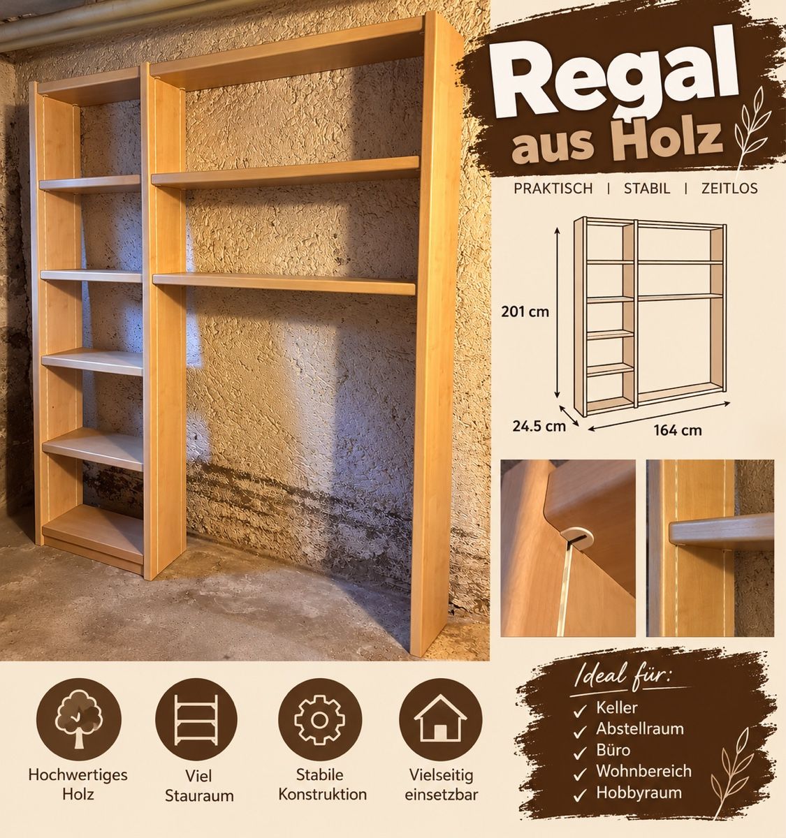 Scaffali: Holzregal – Usato da Zürich venduto da baeggus_shop
