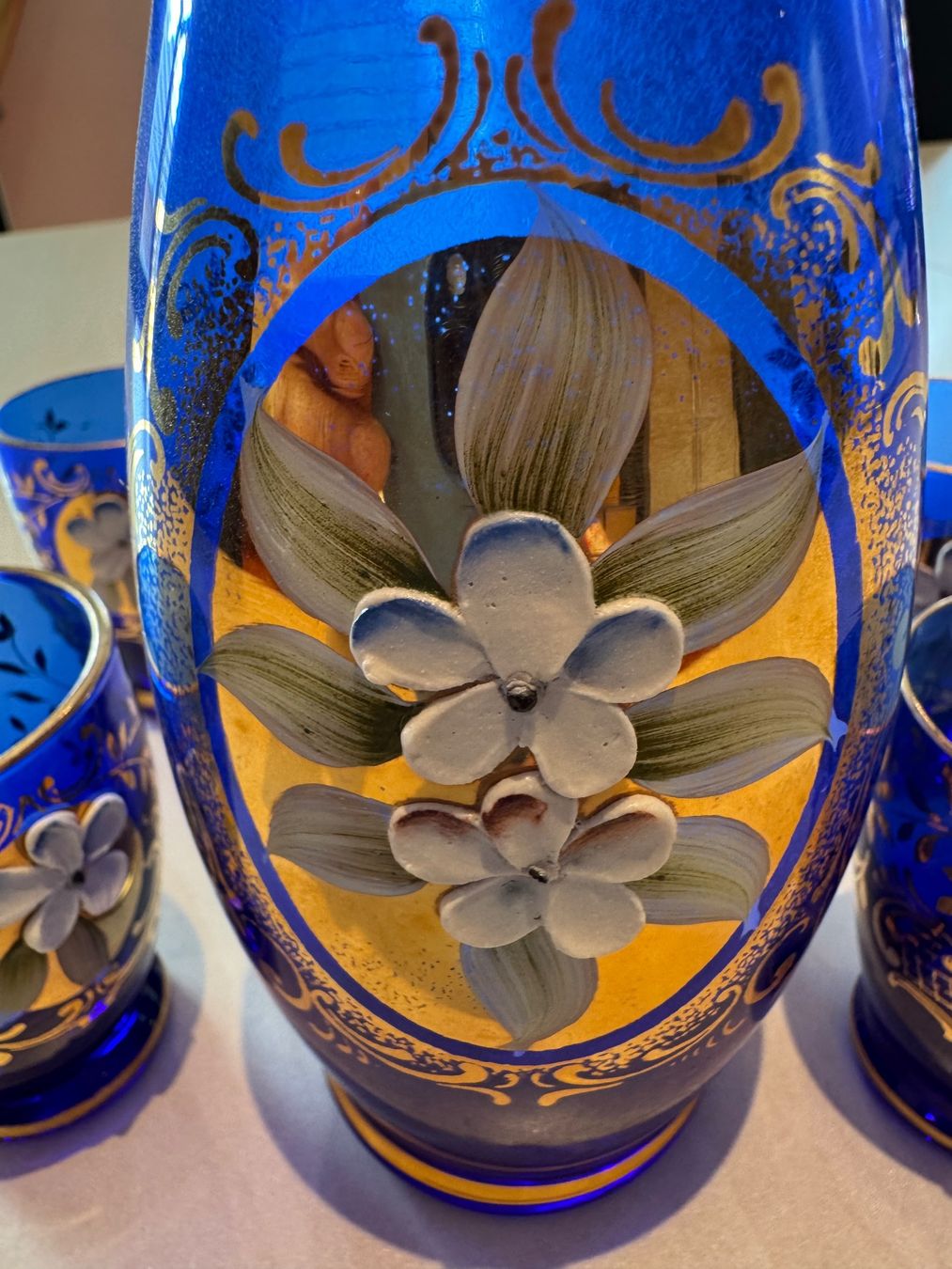 Caraffe: Vintage Glas-Dekanter mit 6 Schnapsgläsern – Usato da Untervaz venduto da maj_m5xn 2