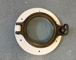 Schiffs-Bullauge Metall Weiss mit Glas guter Zustand