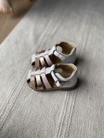 Sandales bébé fille T20 été cuir blanc rose gold