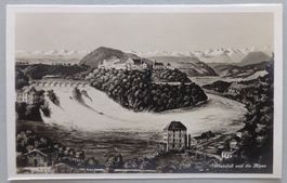 Rheinfall und die Alpen