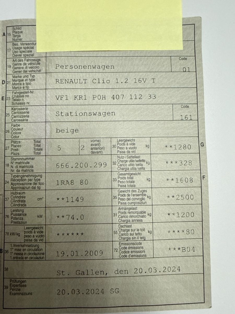 Renault Autos: Renault Clio 1.2 16V T – Defekt aus Appenzell von Harvey.Specter 8