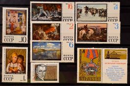 UdSSR 1968-1969 Kunst Gemaelde Russisches Museum 9V MNH** To